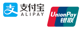 Alipay and UnionPay payments accepted
