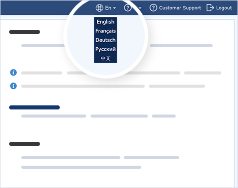 ウェブエージェント アプリ インターフェイス用の言語を選択する ウェブチャット エージェント アプリケーションの言語切り替え