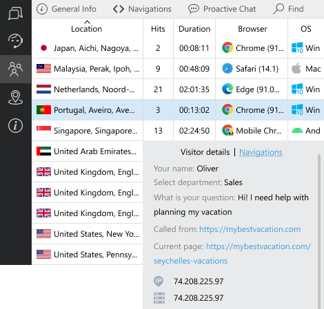 設定オペレータと訪問者は、あなたに便利な方法を一覧表示し、何を非表示にし、何を表示するかを選択します エージェントアプリでの訪問者とオペレーターの詳細