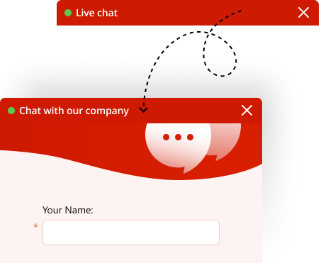 Set your own title for the chat window Chat title for online and offline modes