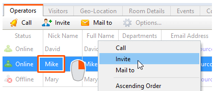 Chat sessions can be transferred between chat agents How to invite other agent to chat